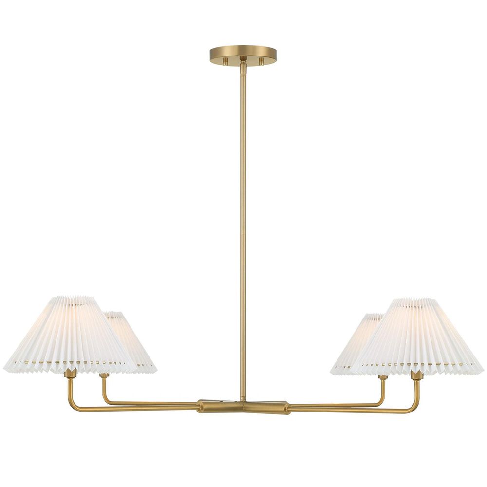 Savoy House 4 Light Chandelier in Natural Brass, , large