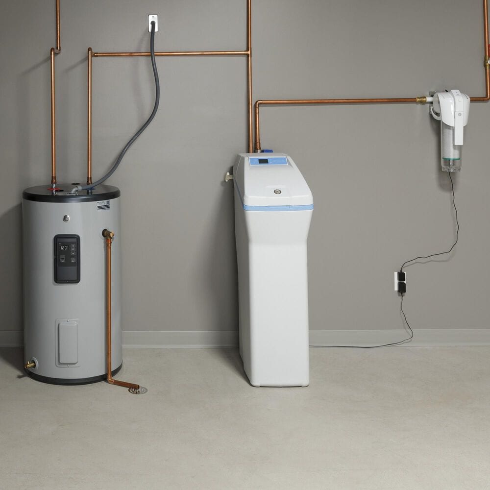 GE Appliances 30-Gallon Smart Short Electric Water Heater with Plastic Drain Valve in Gray, , large