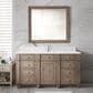 James Martin Vanities Bristol 60" Single Bathroom Vanity in Whitewashed Walnut with Single Hole 3 cm White Zeus Quartz Top and Rectangular Sink, , large
