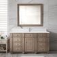 James Martin Vanities Bristol 60" Single Bathroom Vanity in Whitewashed Walnut with Single Hole 3 cm White Zeus Quartz Top and Rectangular Sink, , large