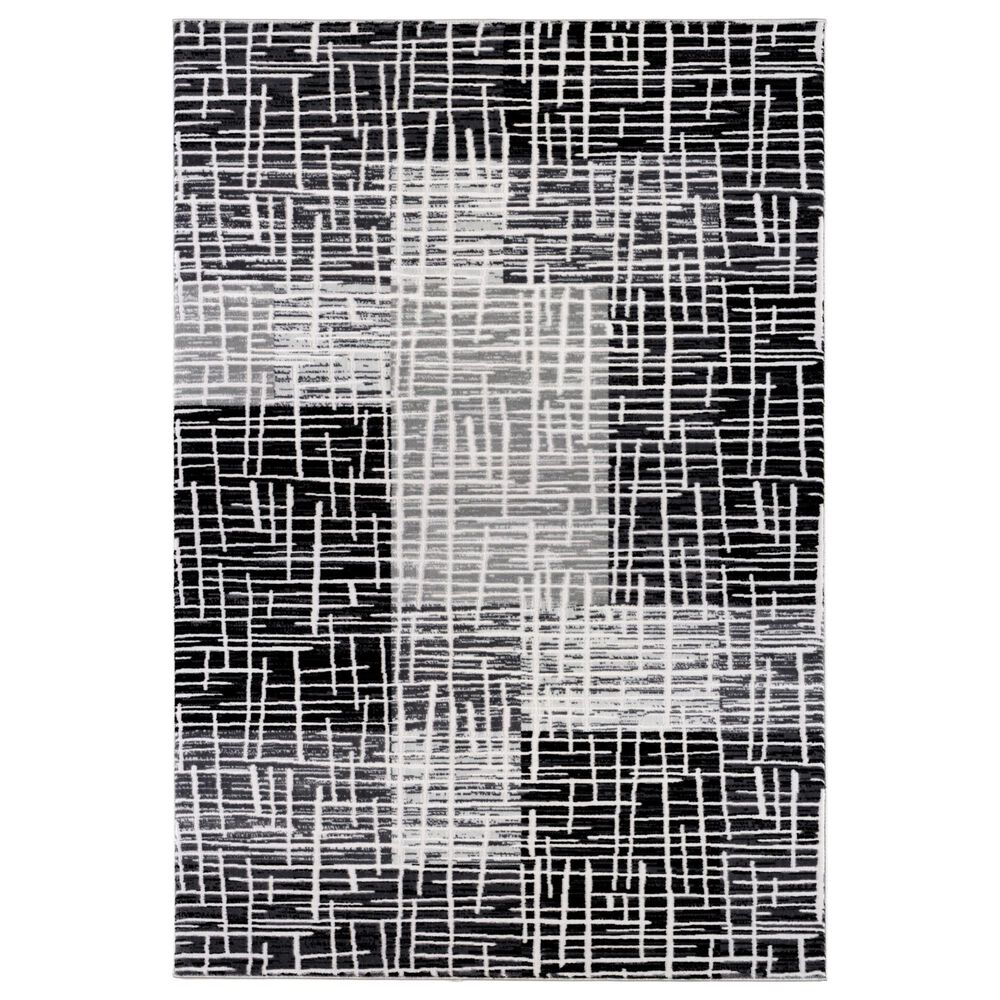 Art Carpet Abington AB3067 5" x 7" Gray and Black Area Rug, , large