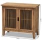 Baxton Studio Clement 2-Door Accent Storage Cabinet in Medium Oak, , large
