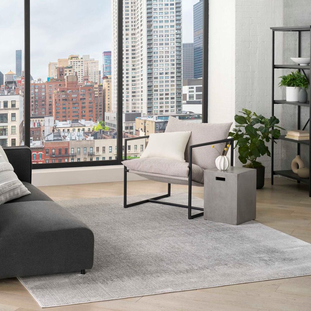 Nourison Grand Street Light Grey 9&#39; x 12&#39; Area Rug, , large