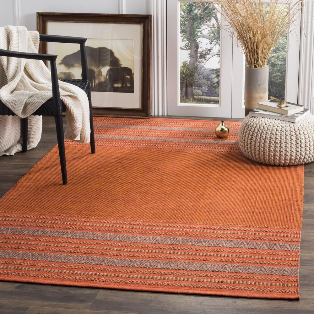 Safavieh Montauk MTK214B 3&#39; x 5&#39; Orange and Red Area Rug, , large