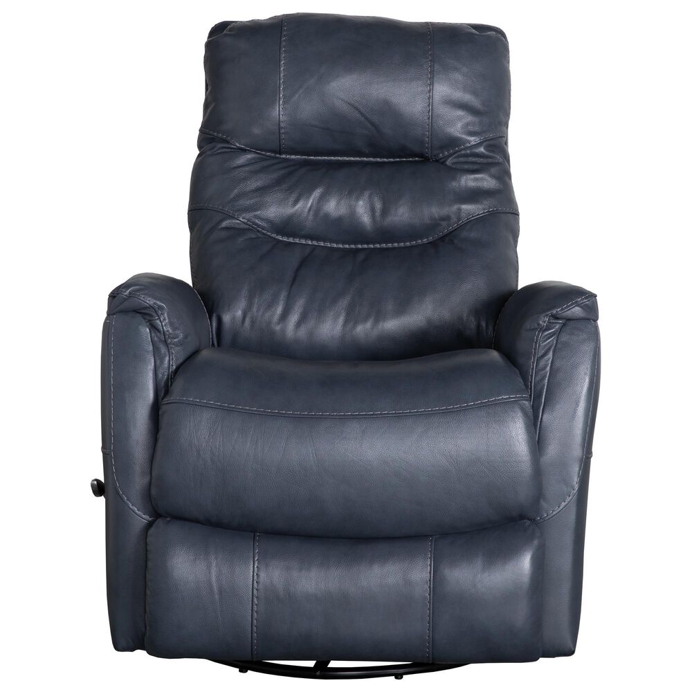 HomeStretch Genesis Manual Swivel Glider Recliner in Blue, , large