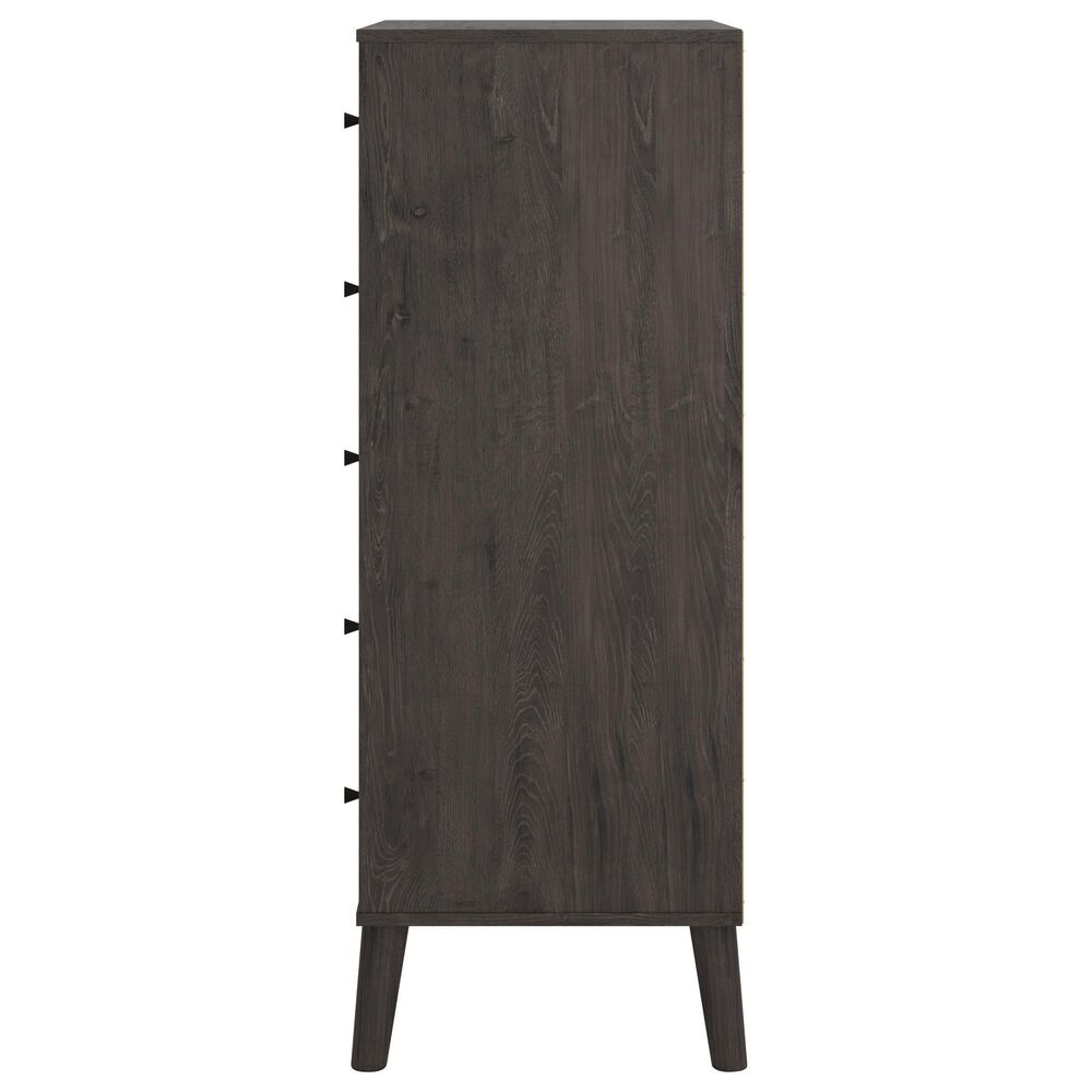 Ashley Piperton 5-Drawer Chest in Brown and Dark Charcoal, , large