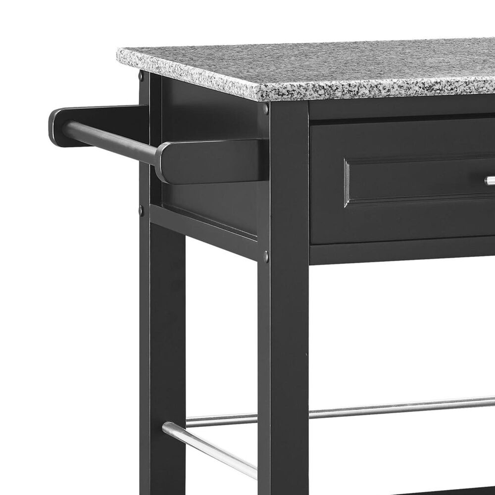 Linden Boulevard Mitchell Kitchen Cart with Granite Top in ...