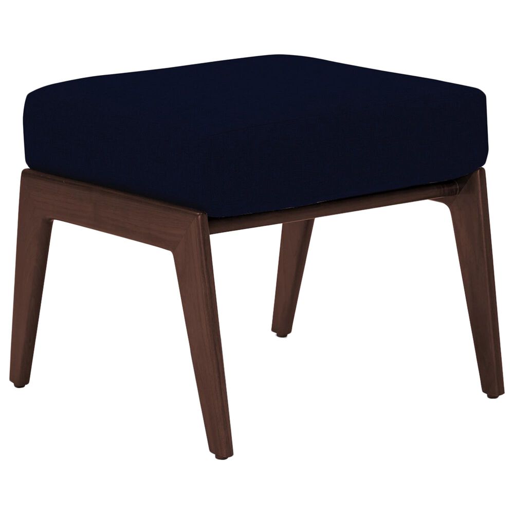 Joybird Soto Ottoman with Royale Cobalt Cushion in Walnut, , large