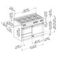 Miele 48" Freestanding Natural Gas Dual Fuel Range with Broil-Griddle Cover in Stainless Steel and Black, , large