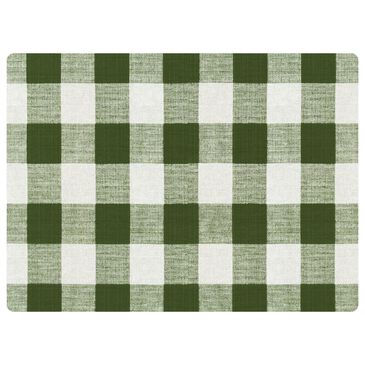 Bungalow Flooring Plaid 3" x 4" Green Desk Chair Mat, , large