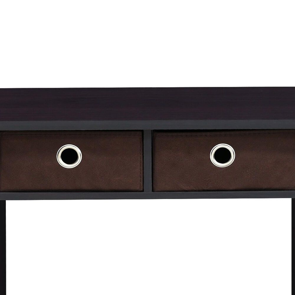 HOMLUX 32" Computer Desk with Two Drawers in Dark Walnut, , large