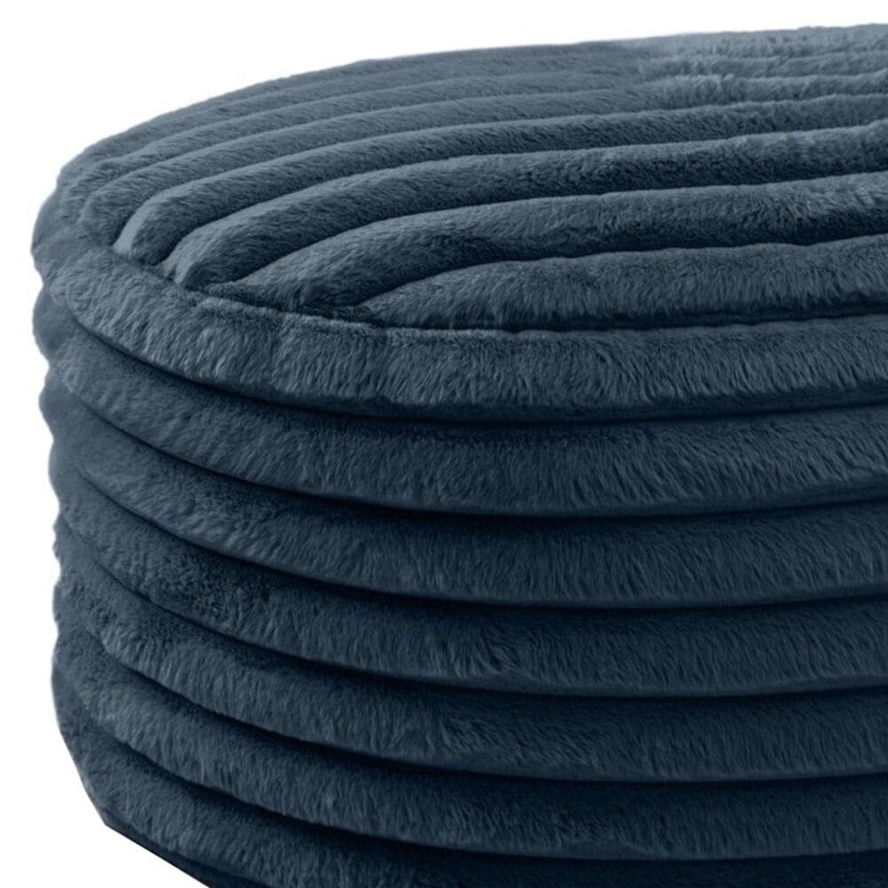 Jaxx Paran Oval Ottoman in Mondo Navy, , large