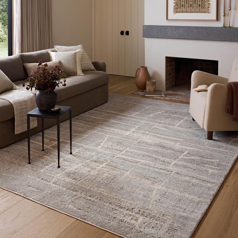 Amber Lewis x Loloi Monty 11&#39;6&quot; x 15&#39; Natural and Mist Area Rug, , large