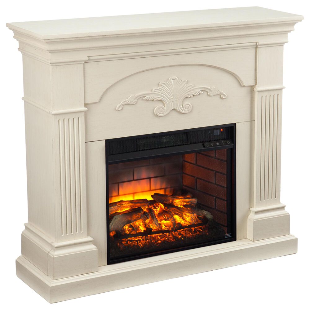 Southern Enterprises Andca Electric Fireplace in Ivory Nebraska
