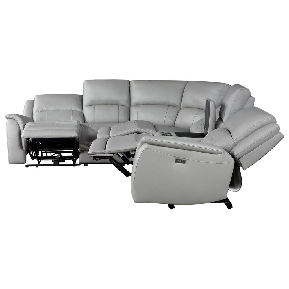 Steve Silver Alexandria 6-Piece Power Reclining Sectional in Stone, , large