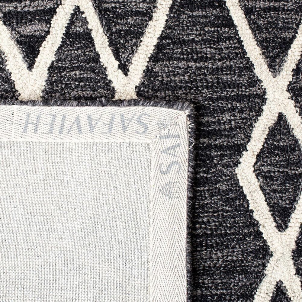 Safavieh Micro-Loop MLP157H 3&#39; x 5&#39; Charcoal and Ivory Area Rug, , large
