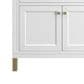 James Martin Vanities Chicago 36" Single Bathroom Vanity in Glossy White with 3 cm Eternal Marfil Quartz Top and Rectangular Sink, , large