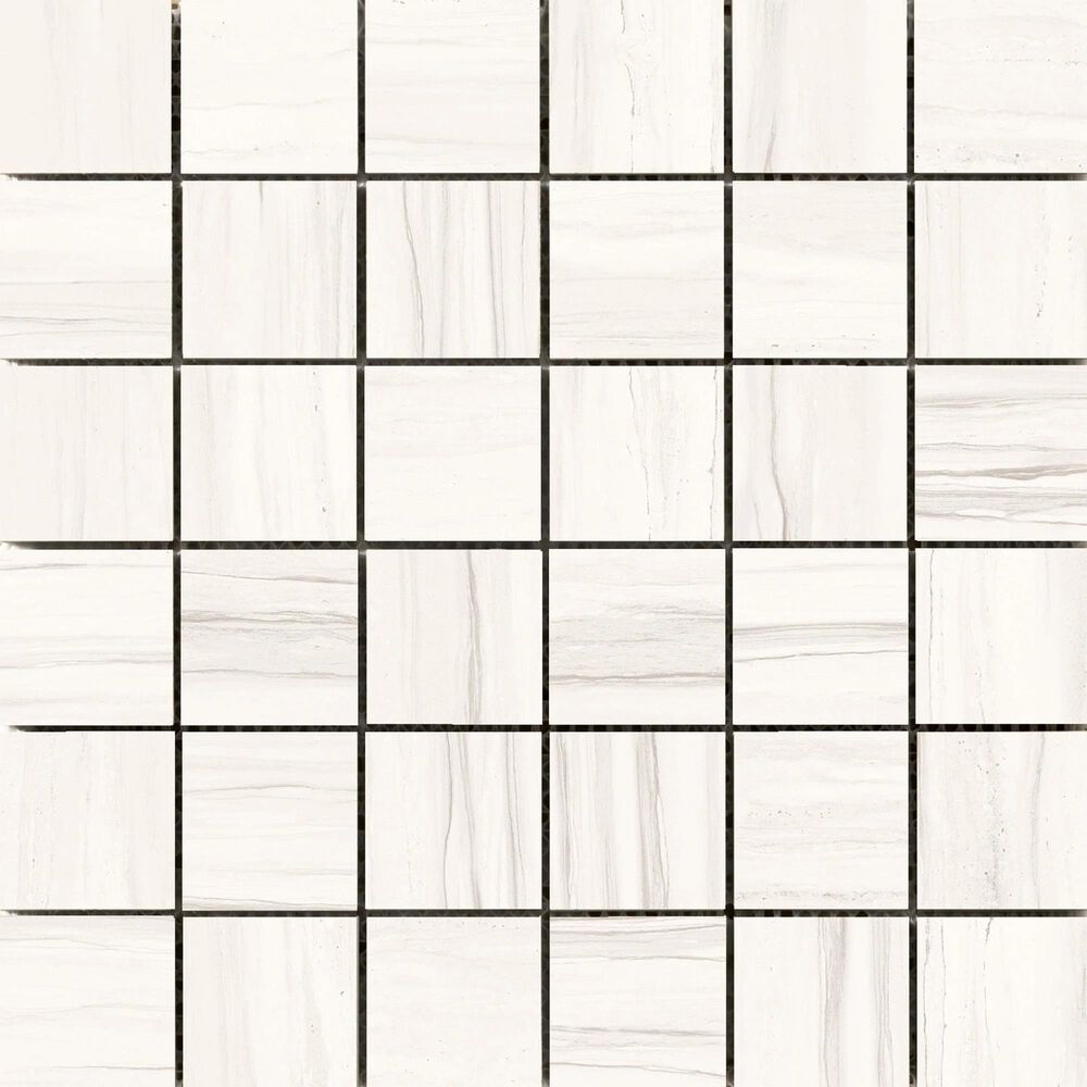 Emser Ciudad Cream 2" x 2" Square on 12" x 12" Ceramic Mosaic Sheet, , large