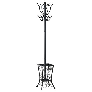 Monarch Specialties 71" Coat Rack with Umbrella Holder in Black, , large
