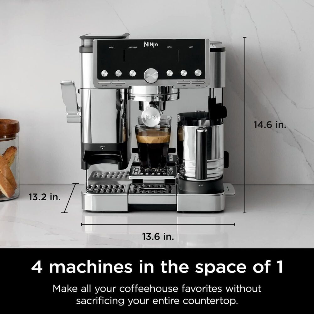 Shark Pro 4-in-1 Espresso Drip Coffee Maker in Black and Stainless Steel, , large