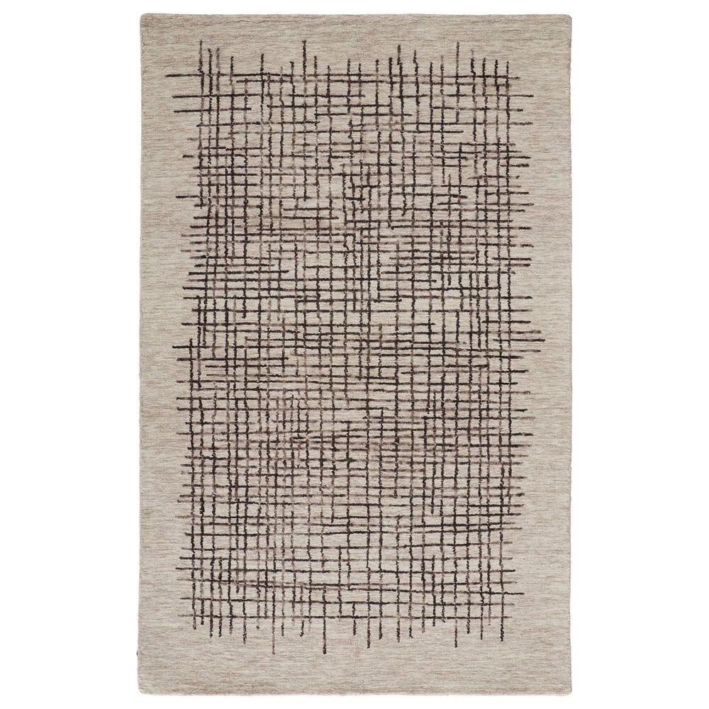 Feizy Maddox 3"6" x 5"6" Beige and Brown Area Rug, , large