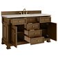 James Martin Vanities Brookfield 60" Single Bathroom Vanity in Honey Oak with 3 cm Victorian Silver Quartz Top and Rectangular Sink, , large