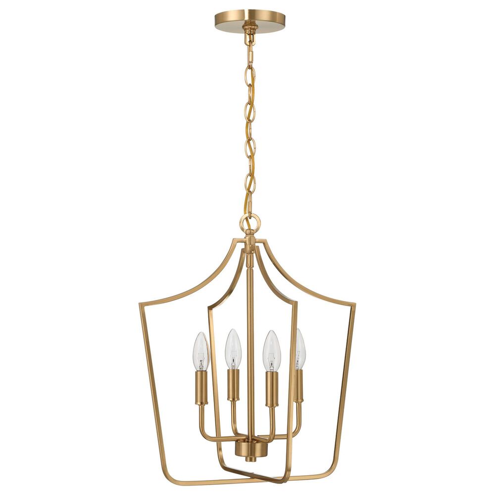 Creative Coop Constance 4-Light Candelabra Chandelier in Brushed Gold, , large