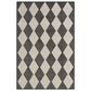 Nourison Positano Geometric Black 4" x 6" Indoor/Outdoor Area Rug, , large