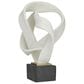 Maple and Jade 17" Decorative Sculpture in Matte White and Black, , large