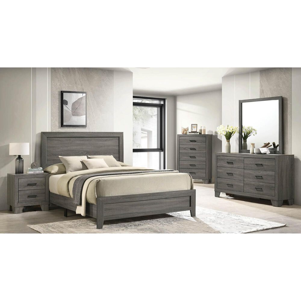 Titanic Furniture Durham 3-Piece Twin Panel Bedroom Set in Gray, , large