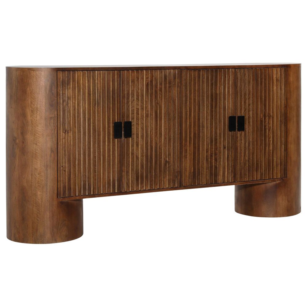 Blue Sun Designs Stephenson 4-Door Sideboard in Medium Brown, , large