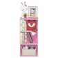 HOMLUX 3-Tier Open Shelf Bookcase in Pink and White, , large