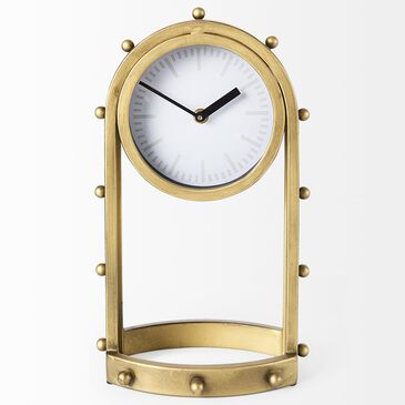 Mercana Marian Studded Table Clock in Gold, , large