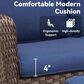 Sunwell Garden 5-Piece Patio Chat Set with Two Ergonomic Swivel Chairs in Navy, , large