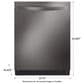 LG 24" Fully Integrated Towel Bar Handle Smart Built-In Dishwasher in Black Stainless Steel, , large