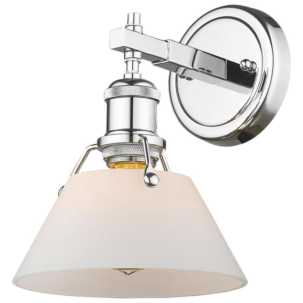 Golden Lighting Orwell CH 1-Light Bath Vanity in Chrome with Opal Glass Shade, , large