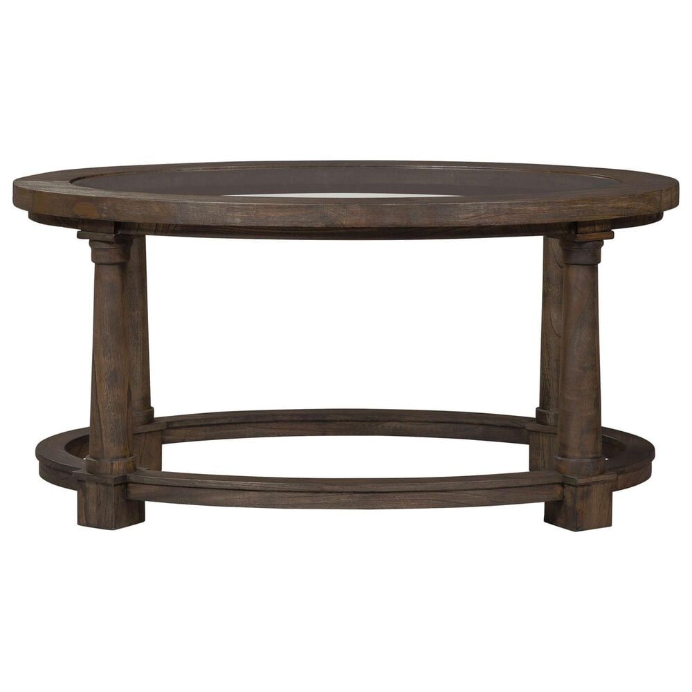 Hekman Linwood Oval Coffee Table in Brown, , large