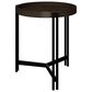 Golden Wave Furniture Huron Round Side Table in Dark Brown and Black, , large