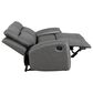 Steve Silver Gaston Manual Reclining Loveseat in Graphite Gray, , large