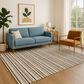 Dalyn Rug Company Soft Essentials Striped Chocolate 3" x 5" Indoor/Outdoor Area Rug, , large