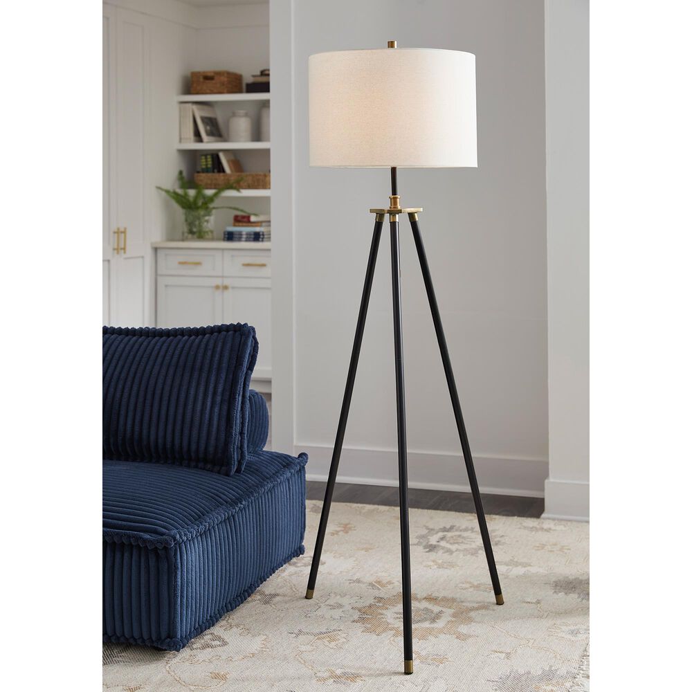 Ashley Cashner Floor Lamp in Black and Gold, , large