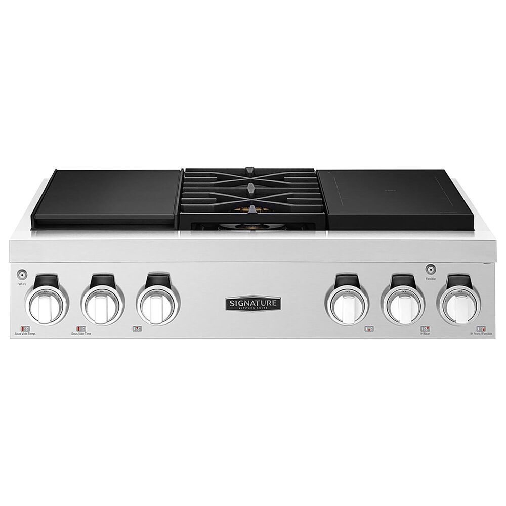 Signature Kitchen Suite 36" Dual-Fuel Professional Rangetop in Stainless Steel, , large