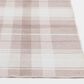 Central Oriental Rugease Velveteen Plaid 7"6" x 9"6" Beige and Ivory Area Rug, , large