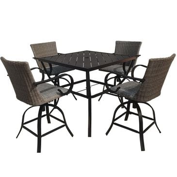 Four Seasons 5-Piece Bar Table Set in Black, , large