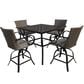 Four Seasons 5-Piece Bar Table Set in Black, , large