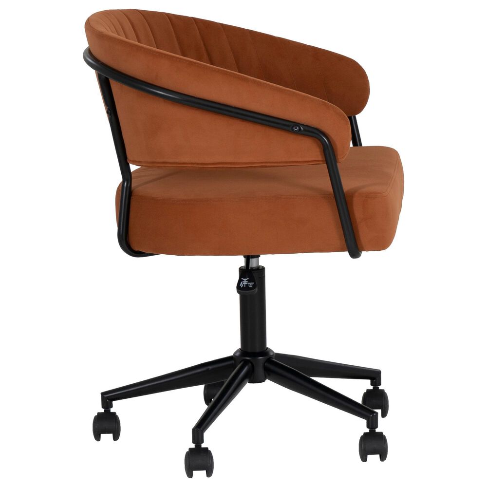 Linon Home Decor Prestwick Office Chair in Caramel, , large