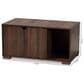 Baxton Studio Jasper 2-Door Cat Litter Box Cover House in Walnut Brown, , large