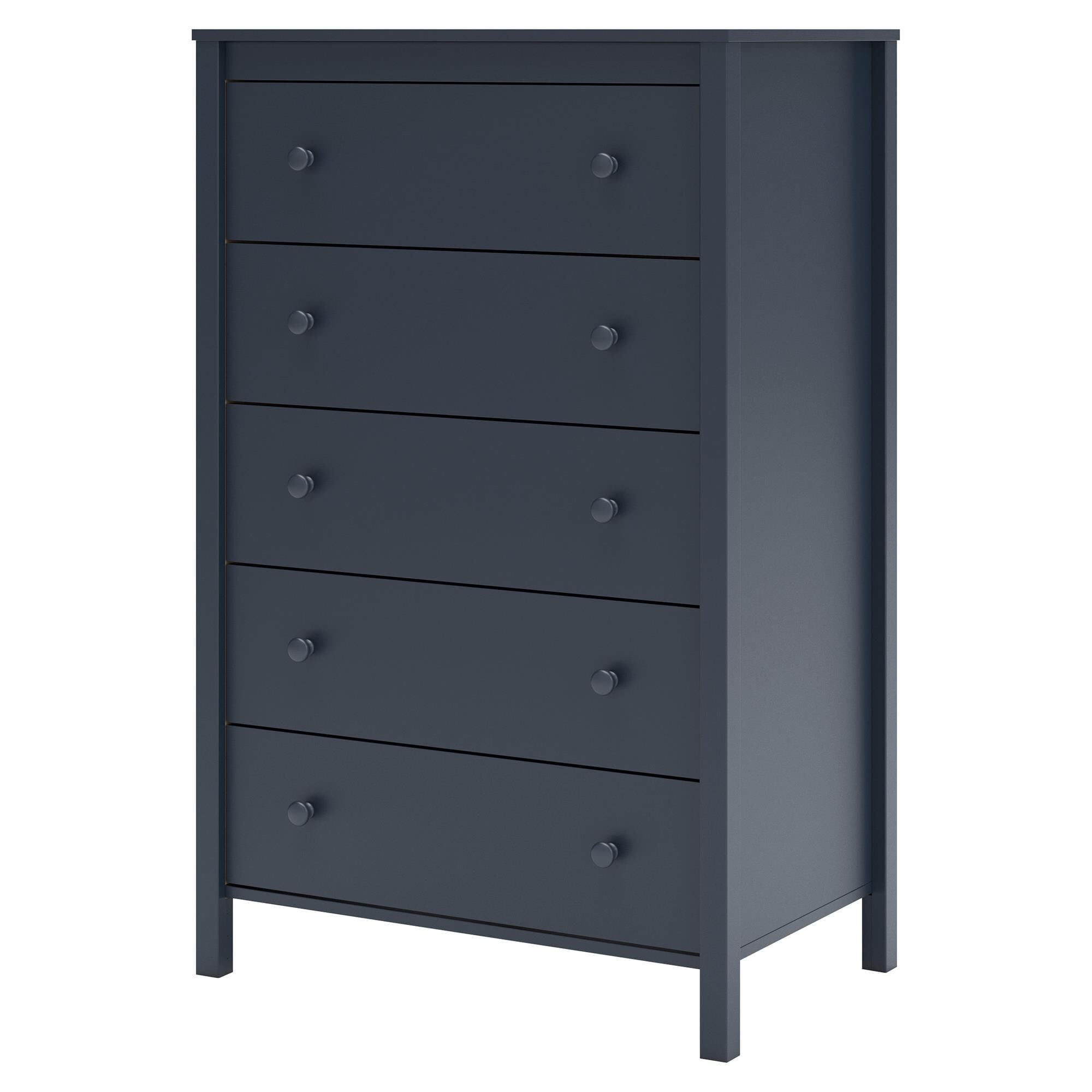 Ashley Simmenfort 5-Drawer Chest in Matte Navy Blue