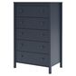 Ashley Simmenfort 5-Drawer Chest in Matte Navy Blue, , large