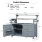 HOMLUX 53" Outdoor Kitchen Island in Grey Blue and Stainless Steel, , large